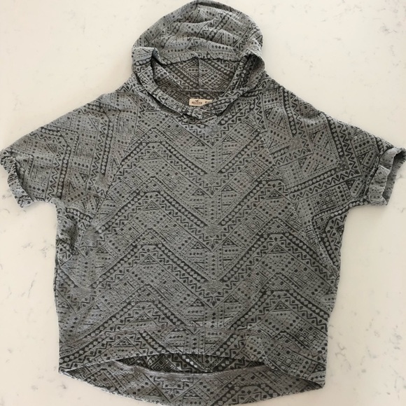 Hollister Hoodie, Aztec Gray Print, XS/SM - Picture 4 of 7